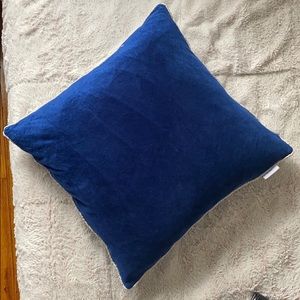Medium/ Large dark blue velvet pillow